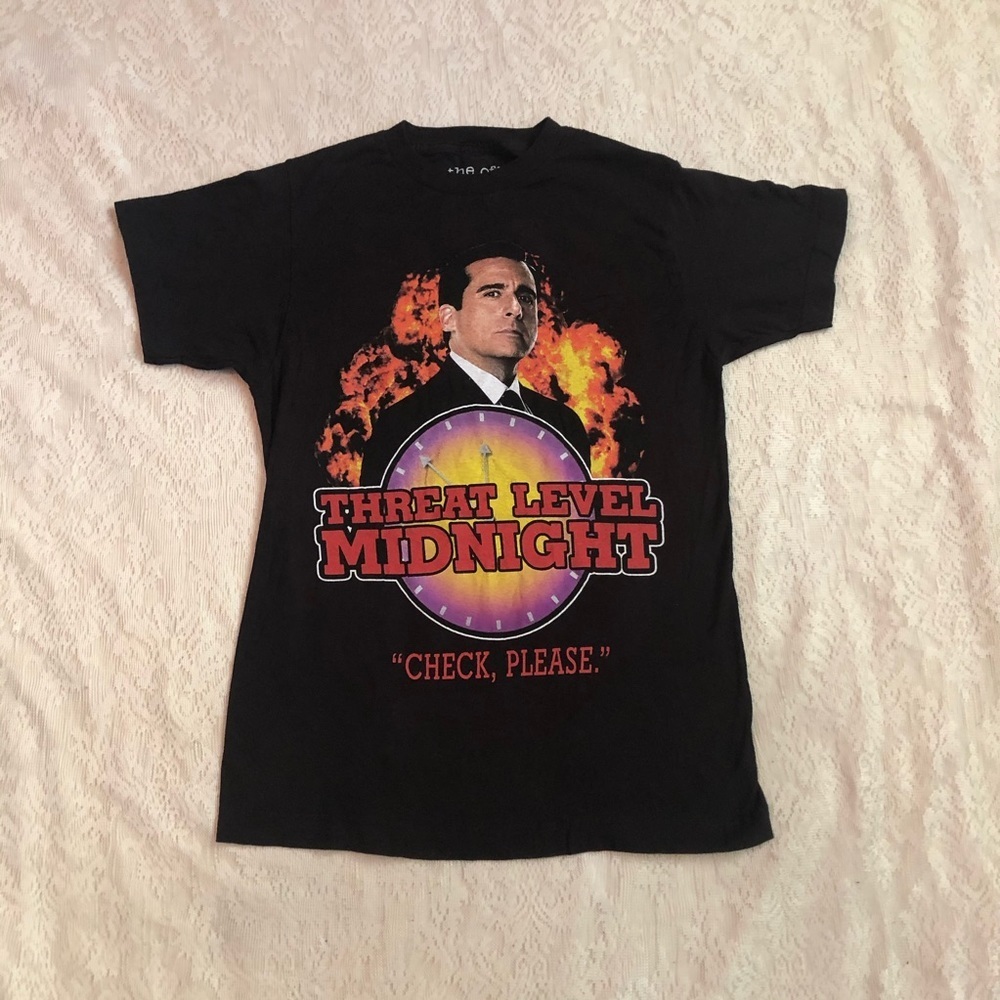 The Office “Threat level midnight” graphic tee